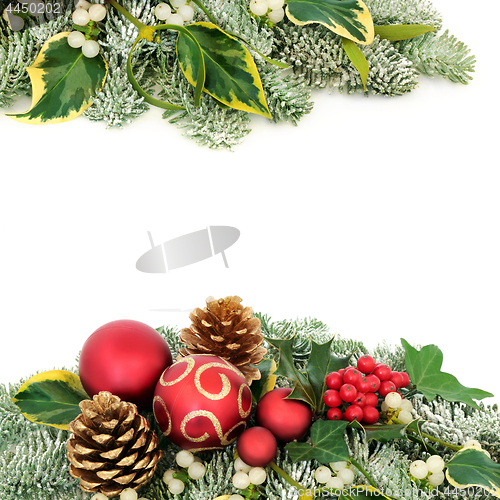 Image of Christmas Festive Background Border