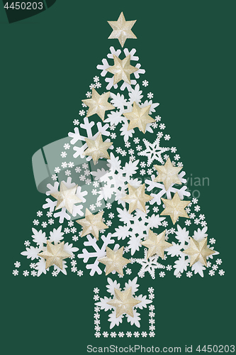 Image of Star and Snowflake Christmas Tree