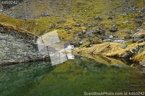 Image of The glacier lake Balea on the Transfagarasan road