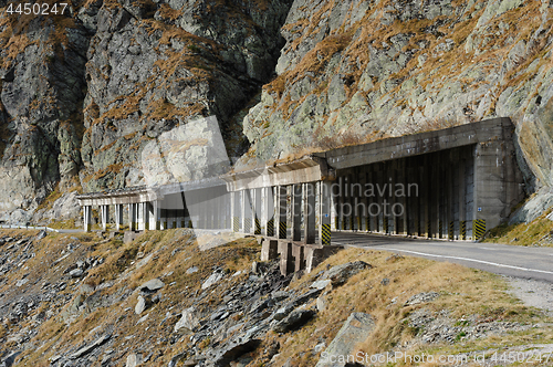 Image of Avalanche protection at Transfagarasan road in Transylvania, Romania