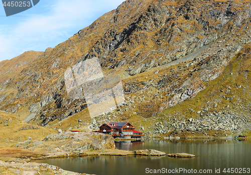 Image of The glacier lake Balea on the Transfagarasan road