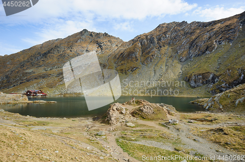 Image of The glacier lake Balea on the Transfagarasan road
