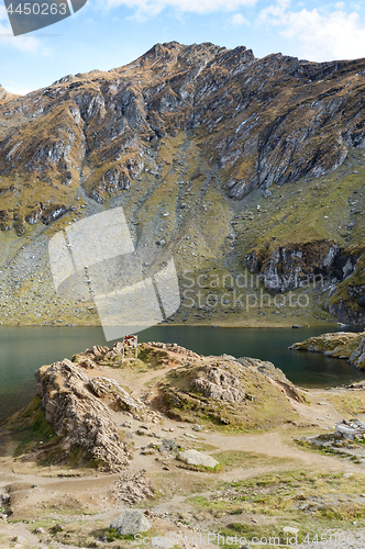 Image of The glacier lake Balea on the Transfagarasan road