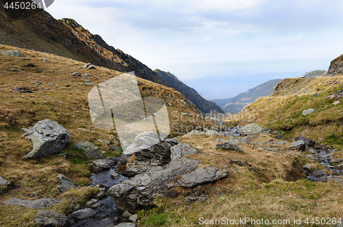 Image of View from Transfagarasan road down to valley, Romania