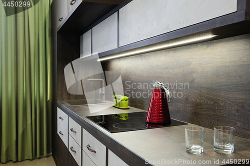 Image of Luxury modern bkrown kitchen