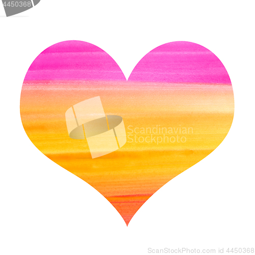 Image of Abstract watercolor love heart symbol 