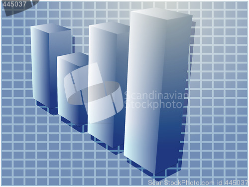 Image of Financial barchart illustration