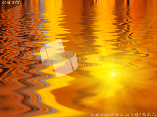 Image of Abstract bright water ripples background with reflection of sunl