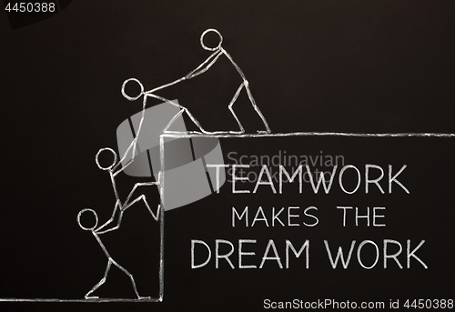 Image of Teamwork Makes The Dream Work Concept