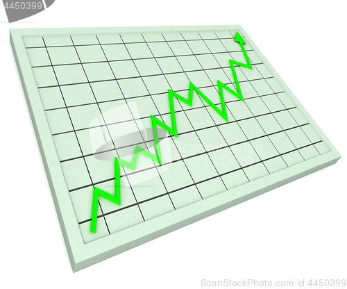 Image of Green Graph Shows Profit Increase