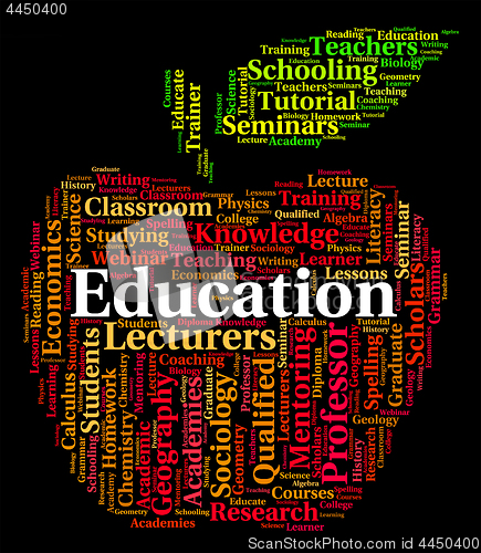 Image of Education Word Represents Words Study And Training