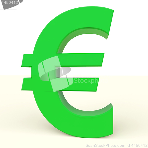 Image of Euro Sign As Symbol For Money Or Wealth In Europe