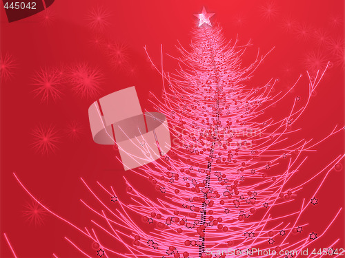 Image of Sparkly christmas tree illustration