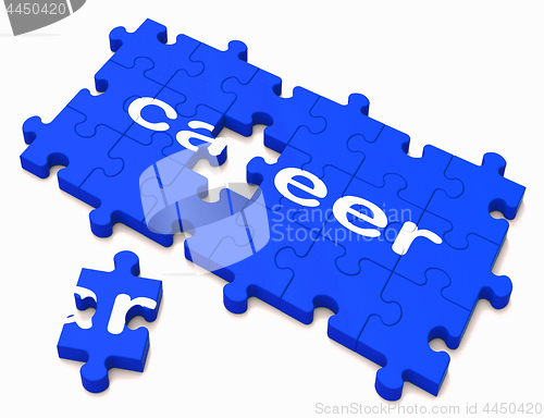 Image of Career Sign Showing Successful Studies