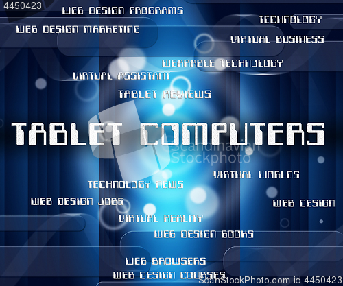 Image of Tablet Computers Indicates Digital Online And Computing