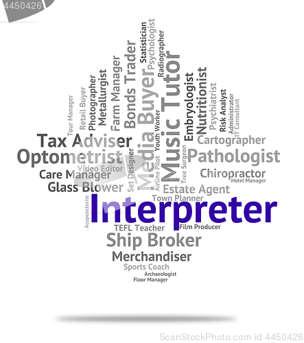 Image of Interpreter Job Indicates Employee Decipherer And Translators