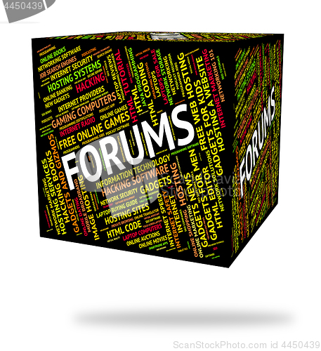 Image of Forums Word Means Social Media And Chat