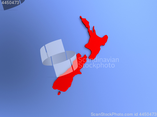 Image of New Zealand in red on map