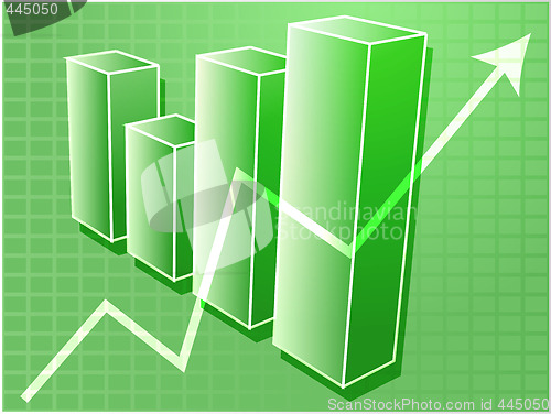 Image of Financial barchart illustration