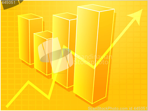 Image of Financial barchart illustration