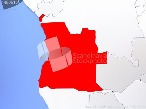 Image of Angola in red on map