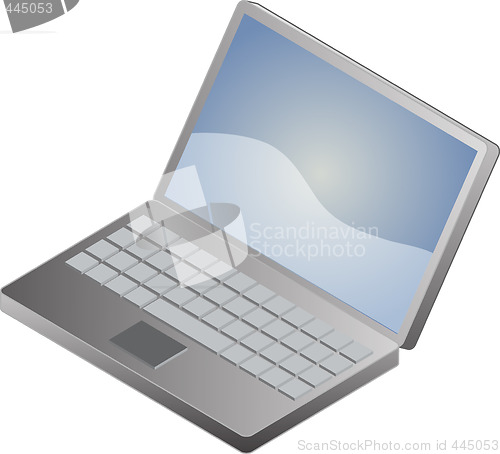 Image of Open isometric notebook illustration