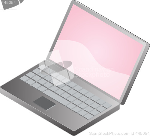 Image of Open isometric notebook illustration