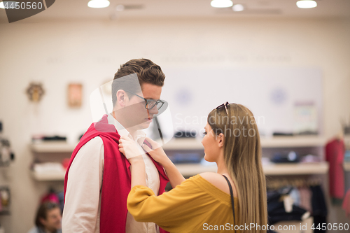 Image of couple in  Clothing Store