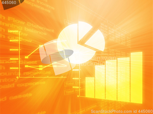 Image of Spreadsheet business charts illustration