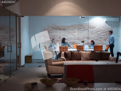 Image of Business Team At A Meeting at modern office building