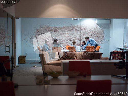 Image of Business Team At A Meeting at modern office building