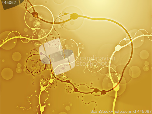 Image of Abstract swirly floral grunge illustration