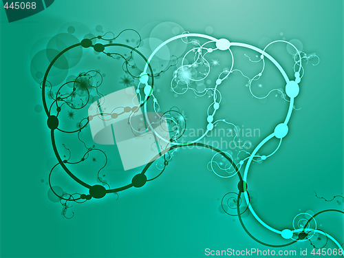 Image of Abstract swirly floral grunge illustration