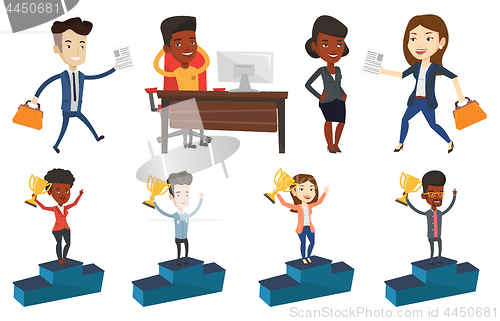 Image of Vector set of business characters.