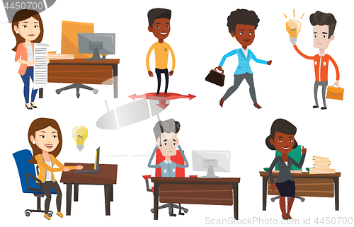 Image of Vector set of business characters.