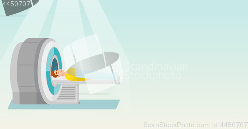 Image of Magnetic resonance imaging vector illustration.