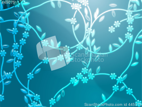 Image of Floral nature themed design illustration