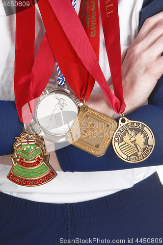 Image of Medals from softball competition