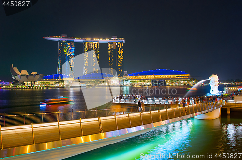 Image of Marina bay overlooking. Singapore