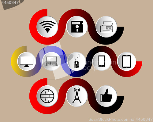 Image of set of technology icons