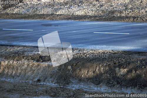 Image of asphalt road with markings