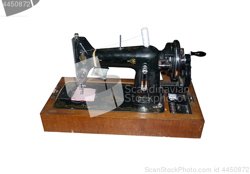 Image of old hand sewing machine