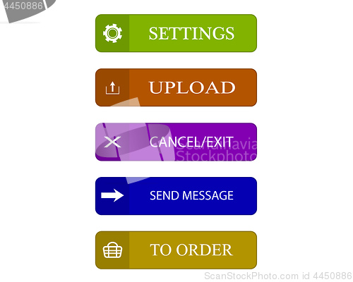 Image of different web buttons