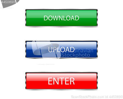 Image of three buttons for the site