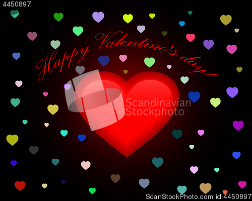 Image of greeting card with valentine day