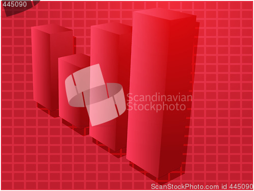 Image of Financial barchart illustration