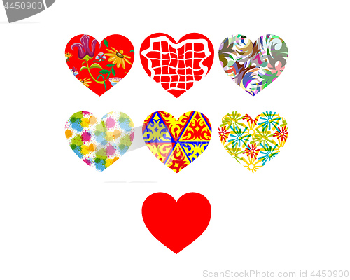 Image of set of hearts