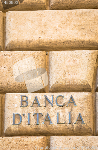 Image of Bank of Italy text