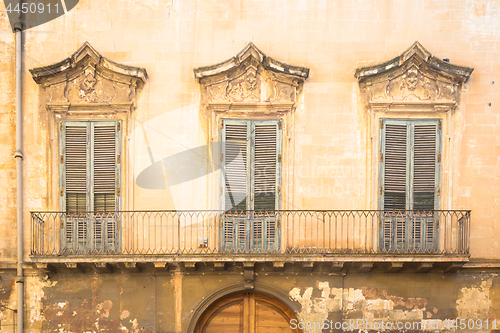 Image of Lecce, Italy - Old windows in baroque style