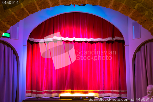 Image of Theatre curtain on stage